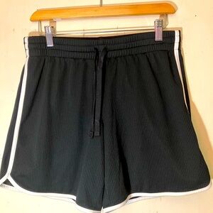 Black athletic jersey shorts